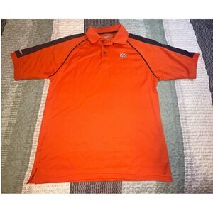 Russell Athletic Auburn Tigers Dri-Power Polo Shirt Mens Medium Orange Navy Blue